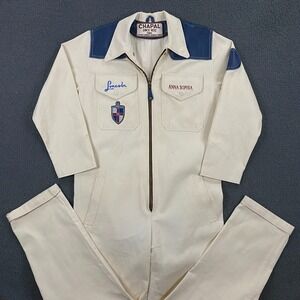 Chapal Tanner Racing Suit Leather Canvas Jumpsuit Mechanic Anna Sophia Lincoln